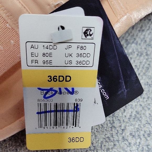 Wacoal Coral Bra with Molded Cups and Wide Straps New Size 36DD - Picture 7 of 9